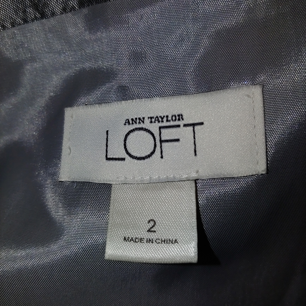 Loft silk shantung metallic cropped jacket NWOT - Picture 5 of 12